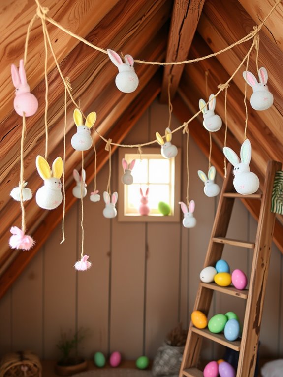 colorful decorative bunny garlands