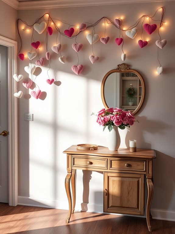 colorful decorative heart garland