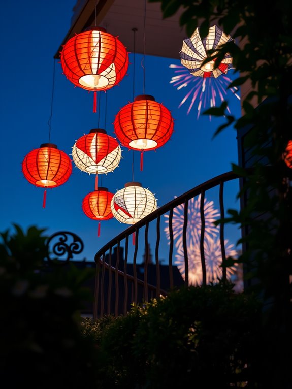 colorful decorative paper lanterns