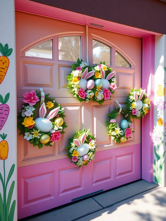 colorful easter wreath decorations