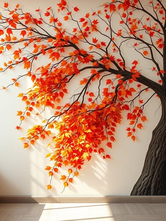 colorful fall foliage sticker