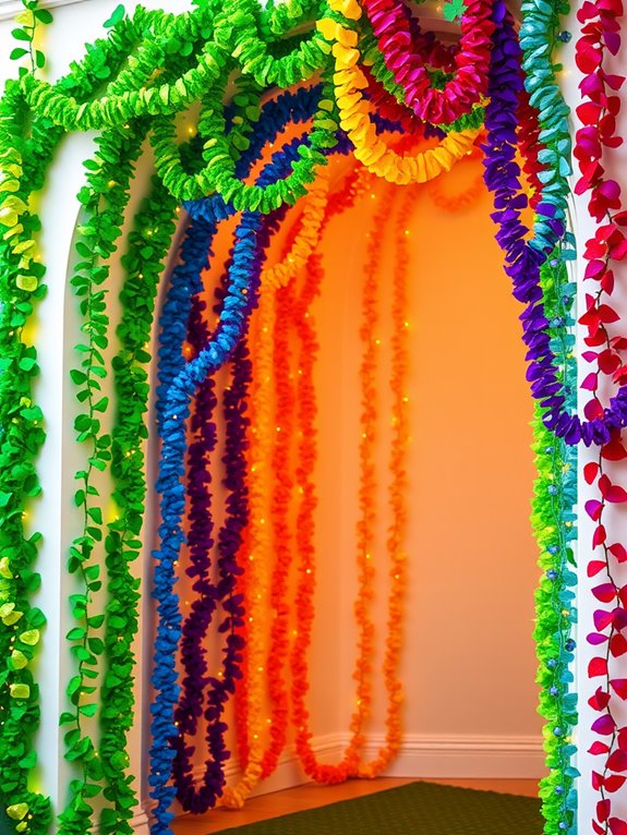 colorful festive decoration strings