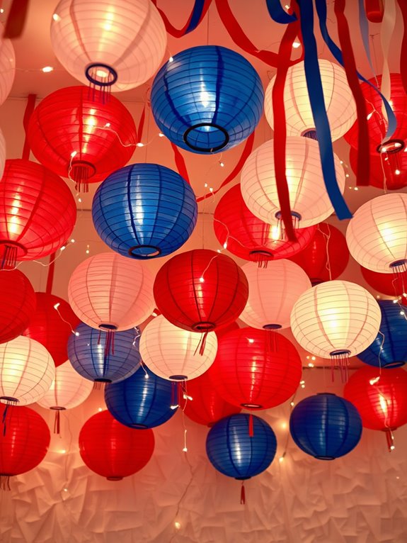 colorful festive paper lanterns