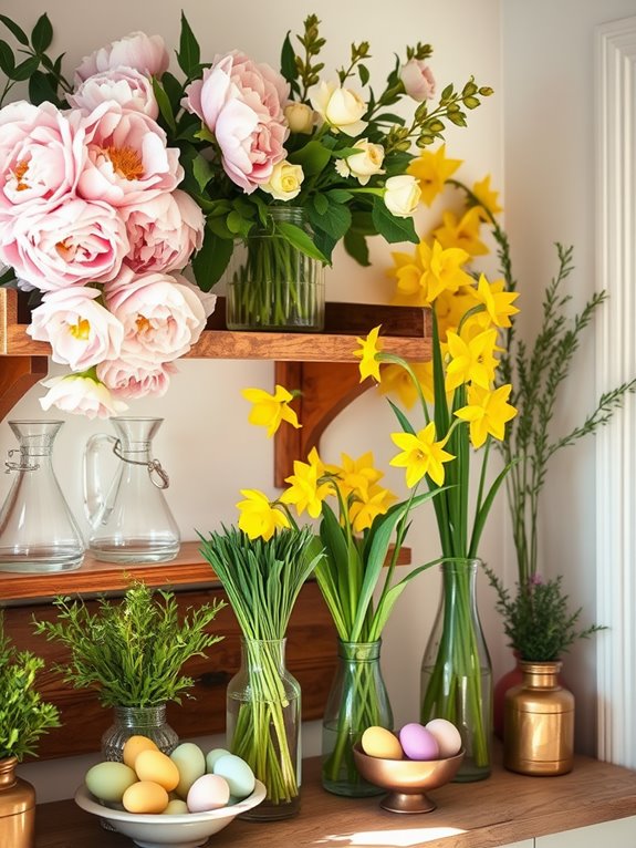 colorful flower displays