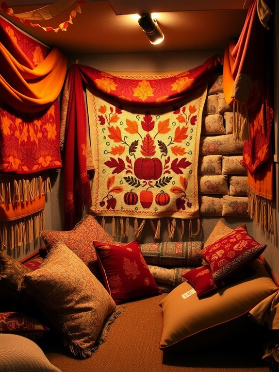 colorful holiday fabric showcases