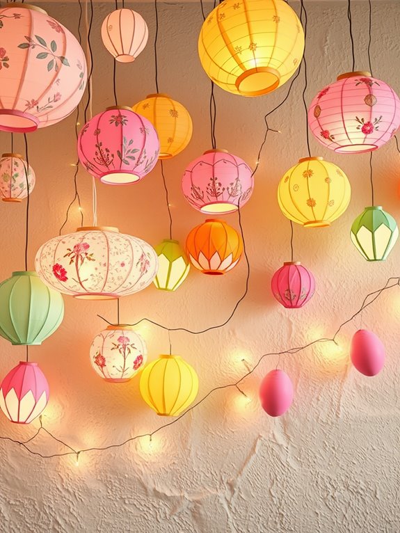 colorful illuminated festive decor