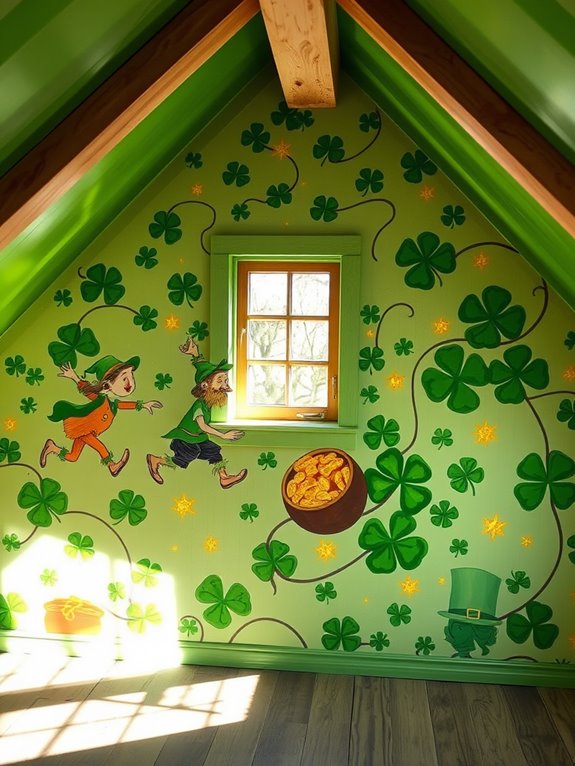 colorful irish fairy art