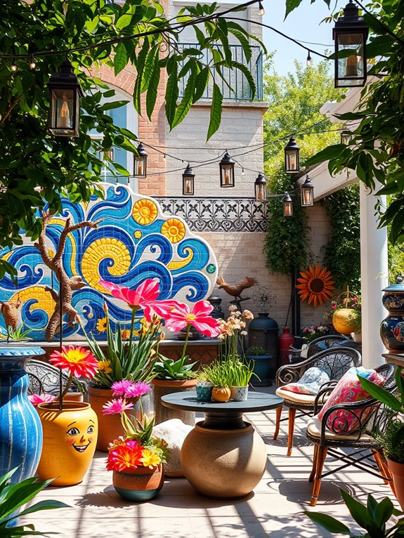 colorful outdoor art installations
