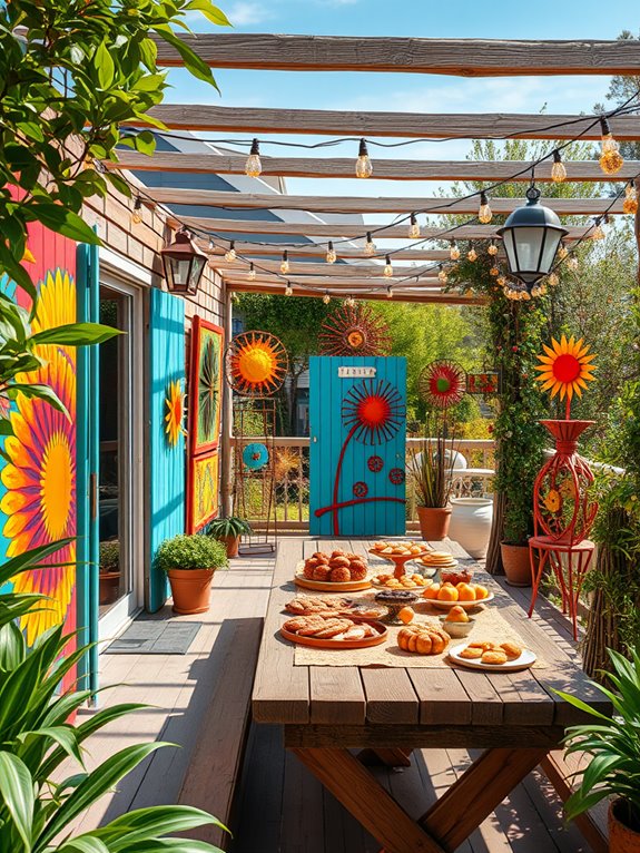 colorful outdoor art installations