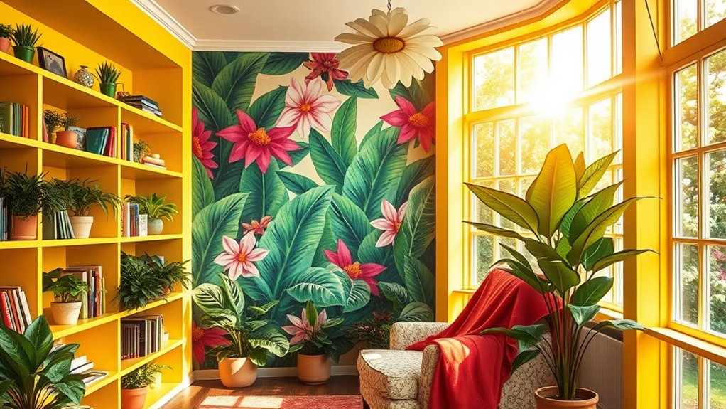 colorful summer library decorations
