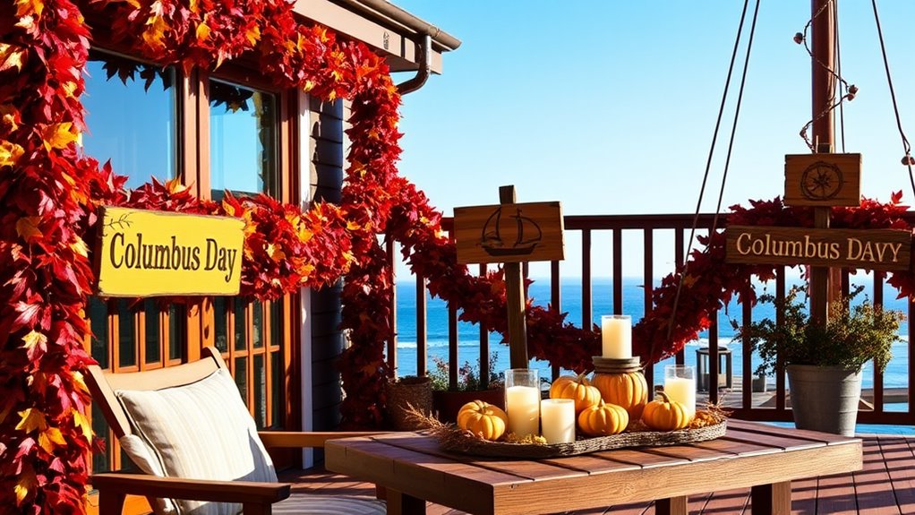 columbus day deck decor