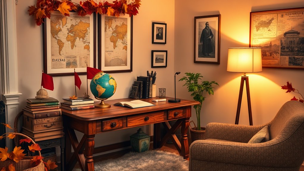 columbus day home office decor
