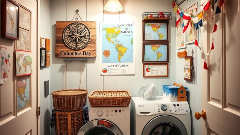 columbus day laundry room decor