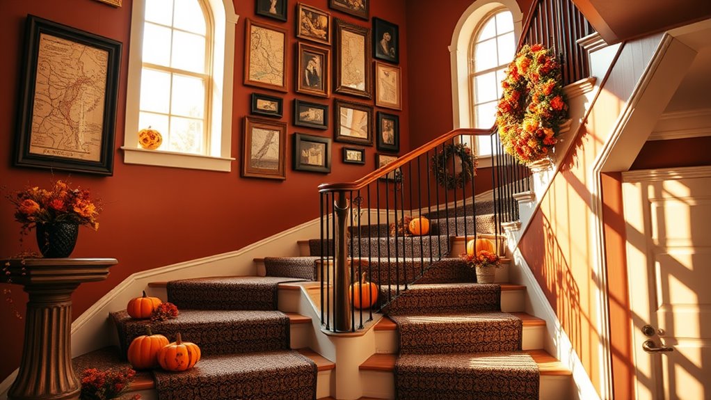 columbus day staircase decor ideas