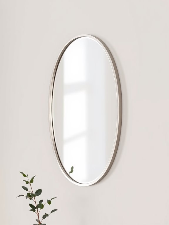 contemporary elliptical reflective decor
