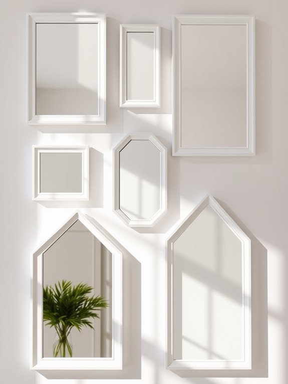 contemporary geometric wall mirror