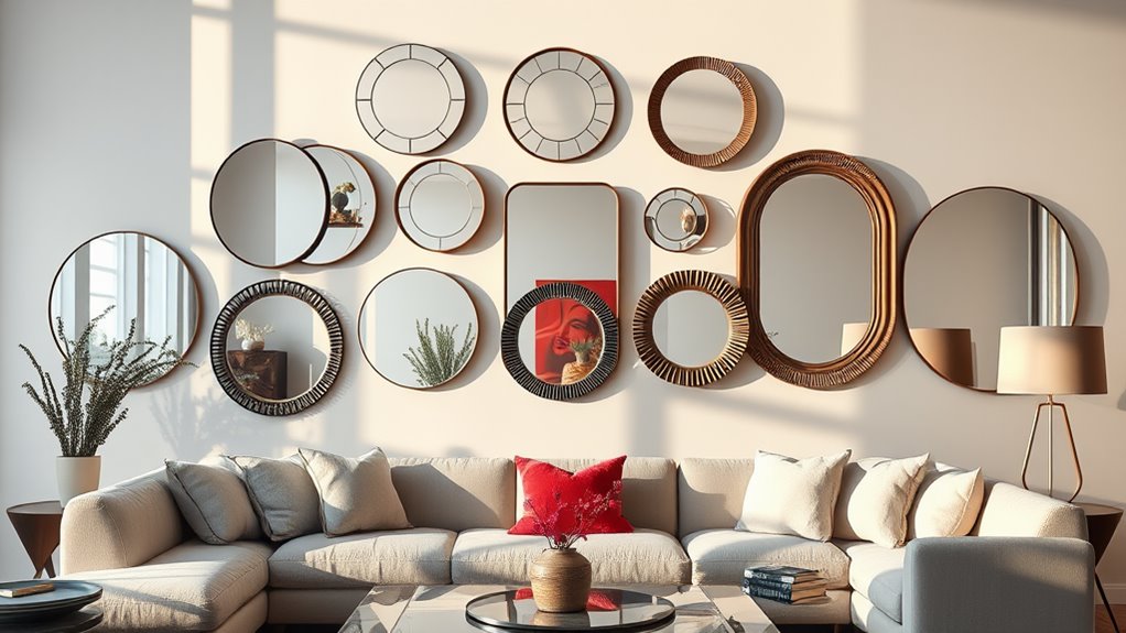 contemporary wall mirror decor