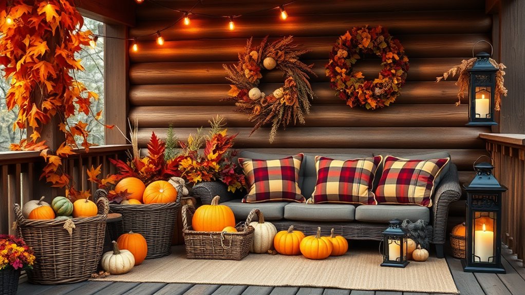 cozy fall deck decor ideas