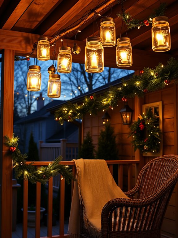 cozy mason jar lanterns