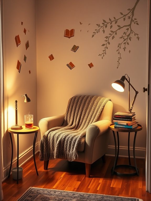 cozy reading nook setup