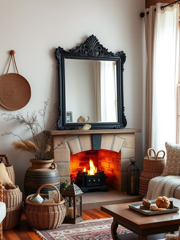 cozy rustic living space