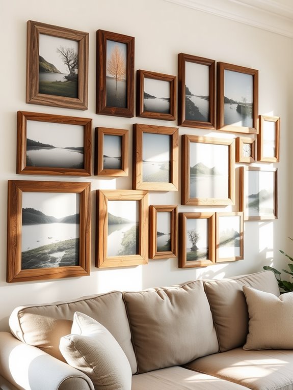 cozy rustic wooden frames