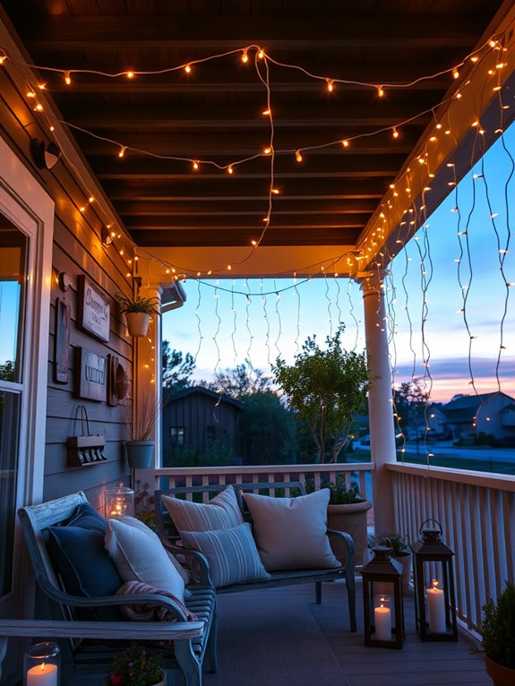 cozy string lights glow
