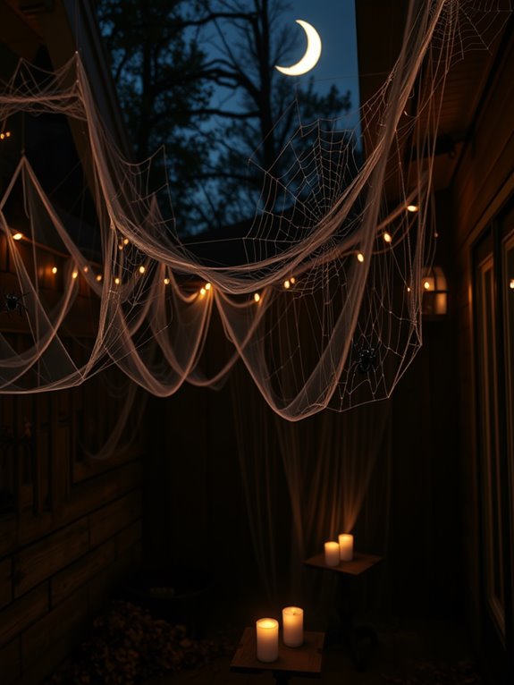 crafting halloween decorations together