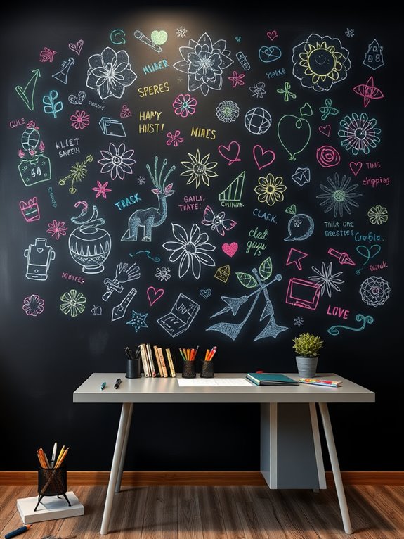 creative chalkboard wall design