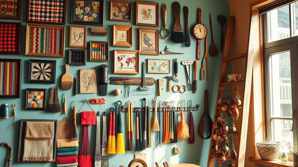 creative closet wall decor