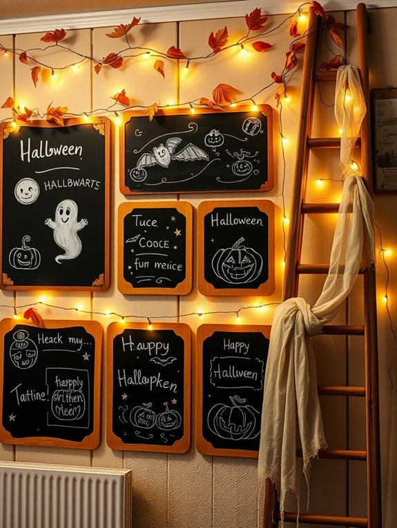creative halloween chalk art