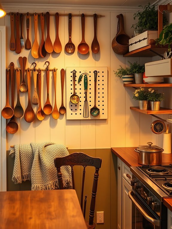 creative kitchen utensil display