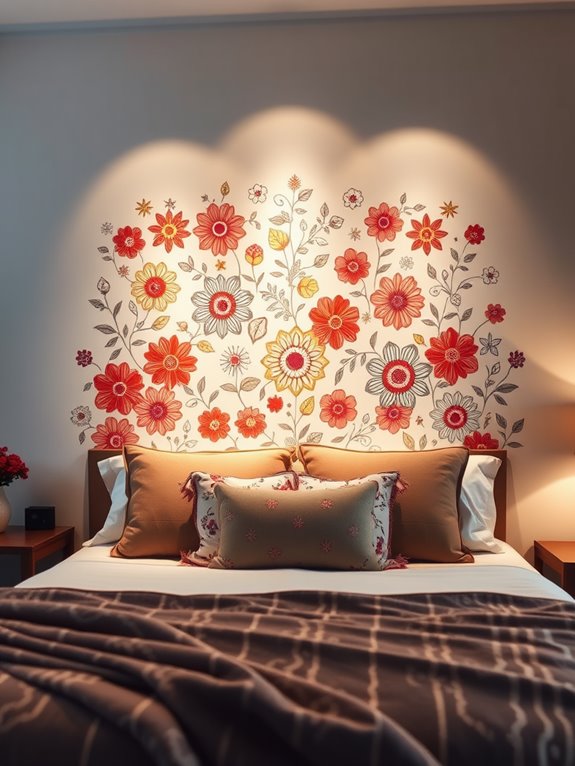 creative wall sticker headboard