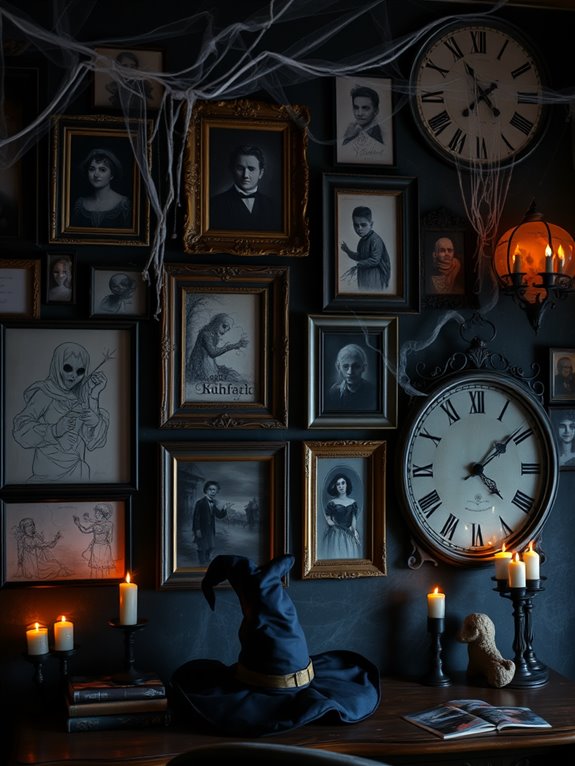 creepy artwork display haunting