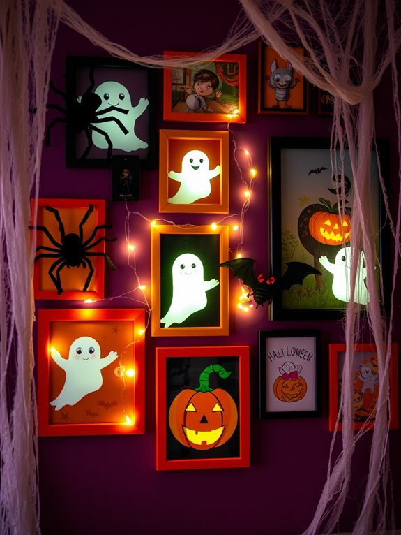 creepy insect themed gallery display