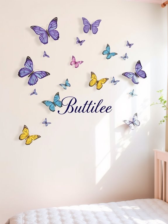 custom butterfly name stickers
