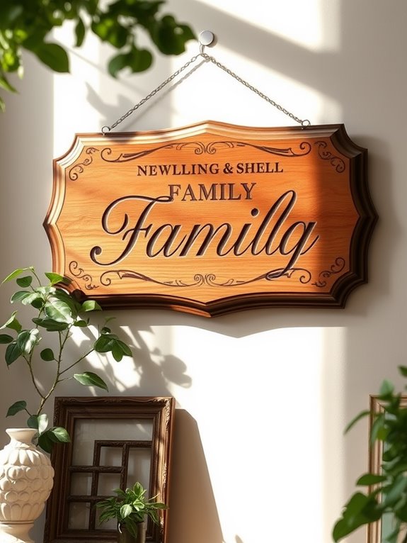 custom family name plaques