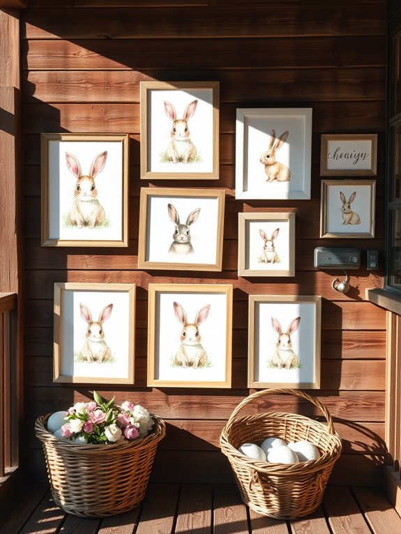 cute bunny wall decor