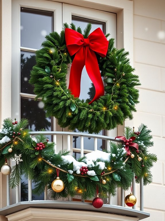 decorate door with wreath