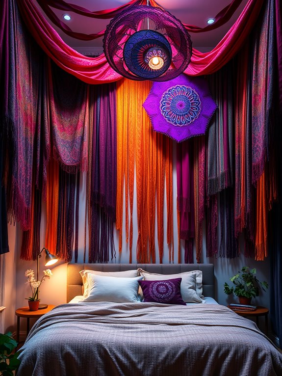 decorate walls with textiles