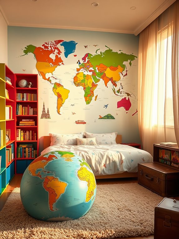 decorative global map artwork