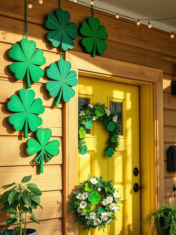 decorative green shamrock artwork