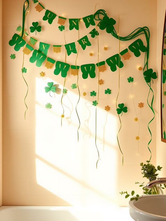 decorative holiday banners displayed