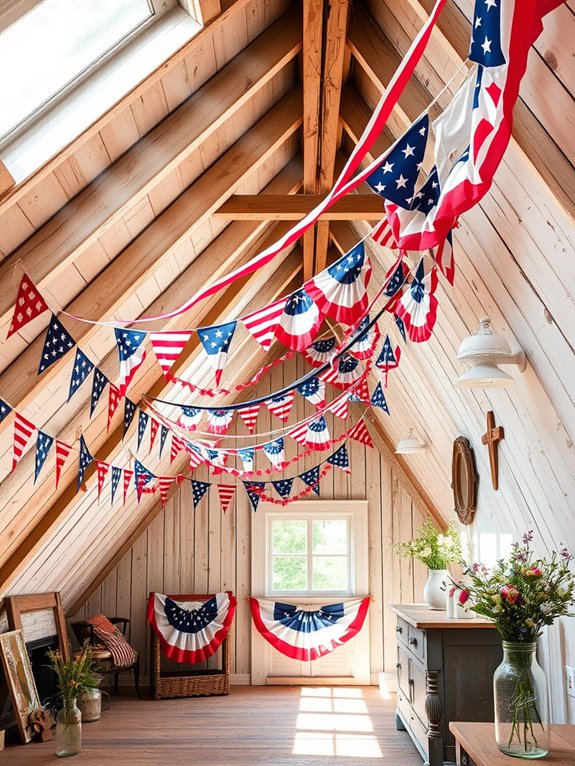 decorative patriotic decorations displayed