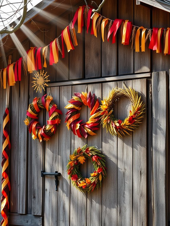 decorative seasonal foliage arrangements