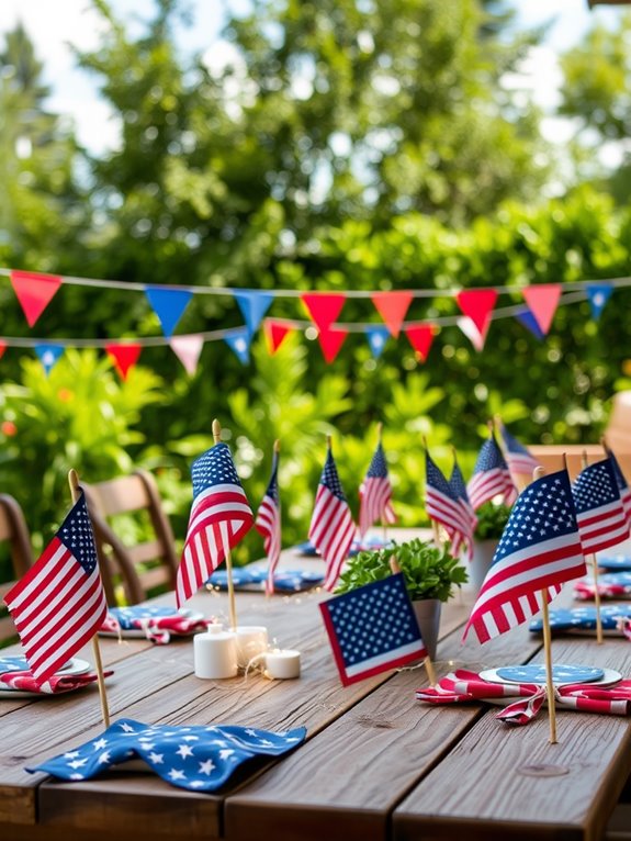 decorative tabletop flag displays