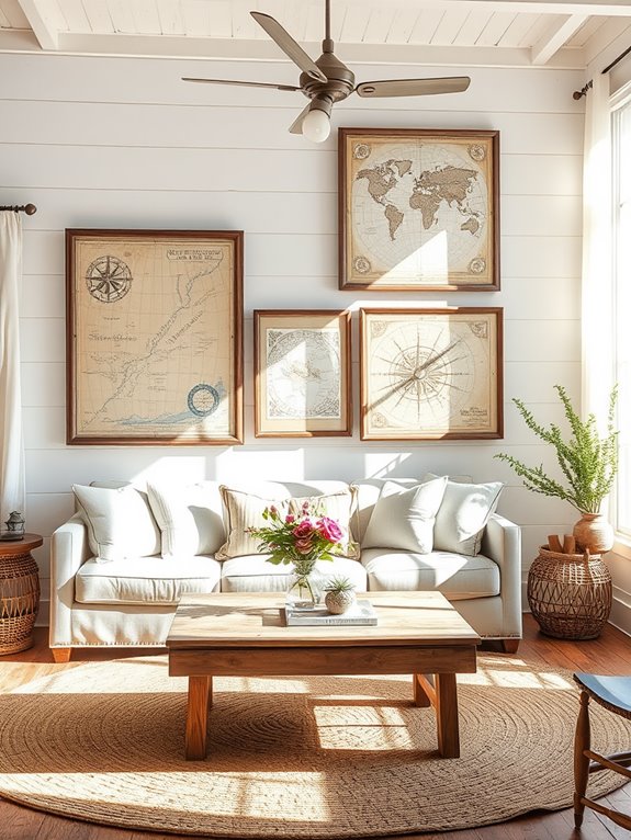 display antique maritime charts