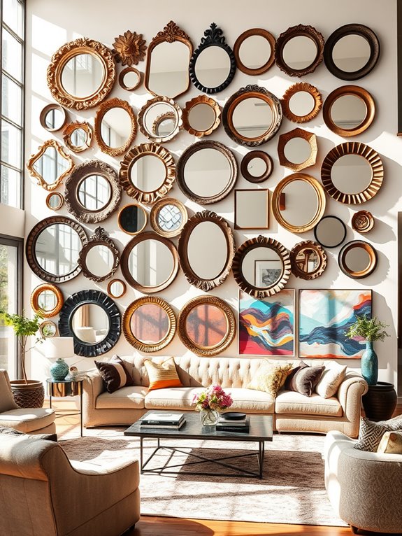 diverse assortment of mirrors