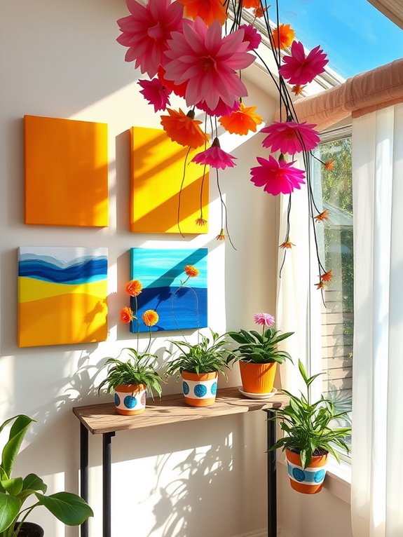 diy colorful wall art