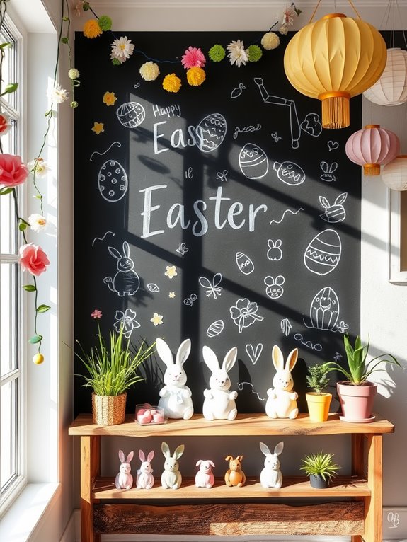 easter messages chalkboard wall